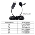 thumbnail image 2 of USB Mini Portable Clip-on Lapel Lavalier Buttonhole Mic Wired Microphone for Mobile Phone DSLR Camera Laptop, 2 of 4