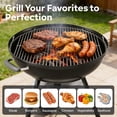thumbnail image 5 of GASPRO 21.5" Hinged Charcoal Grill Grate Replacement for Weber 22" Charcoal Grills, Heavy-Duty Stainless Steel BBQ Cooking Grate with Handles, Fits Original Kettle, Master-Touch, Performer & Jumbo Jo, 5 of 9