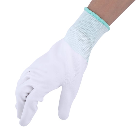 Mgaxyff 1 Pair Anti Static Antiskid Glove PU Coated Palm Finger Part for PC Computer Phone Repair, Work Gloves,Gloves