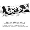 thumbnail image 3 of Cow Print Body Pillow Cover Black and White Cow Long Pillow Case with Zipper Decorative Soft Bedding Pillowcase Cowhide Skin Printed Farmhouse Western Cushion Pillow Case for Bedroom,Couch,20"x54", 3 of 3