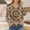 013 Multicolor, variant on Spring Fall Tops for Women Cowl Neck Long-sleeve Printed Blouses Regular Fit Pullover