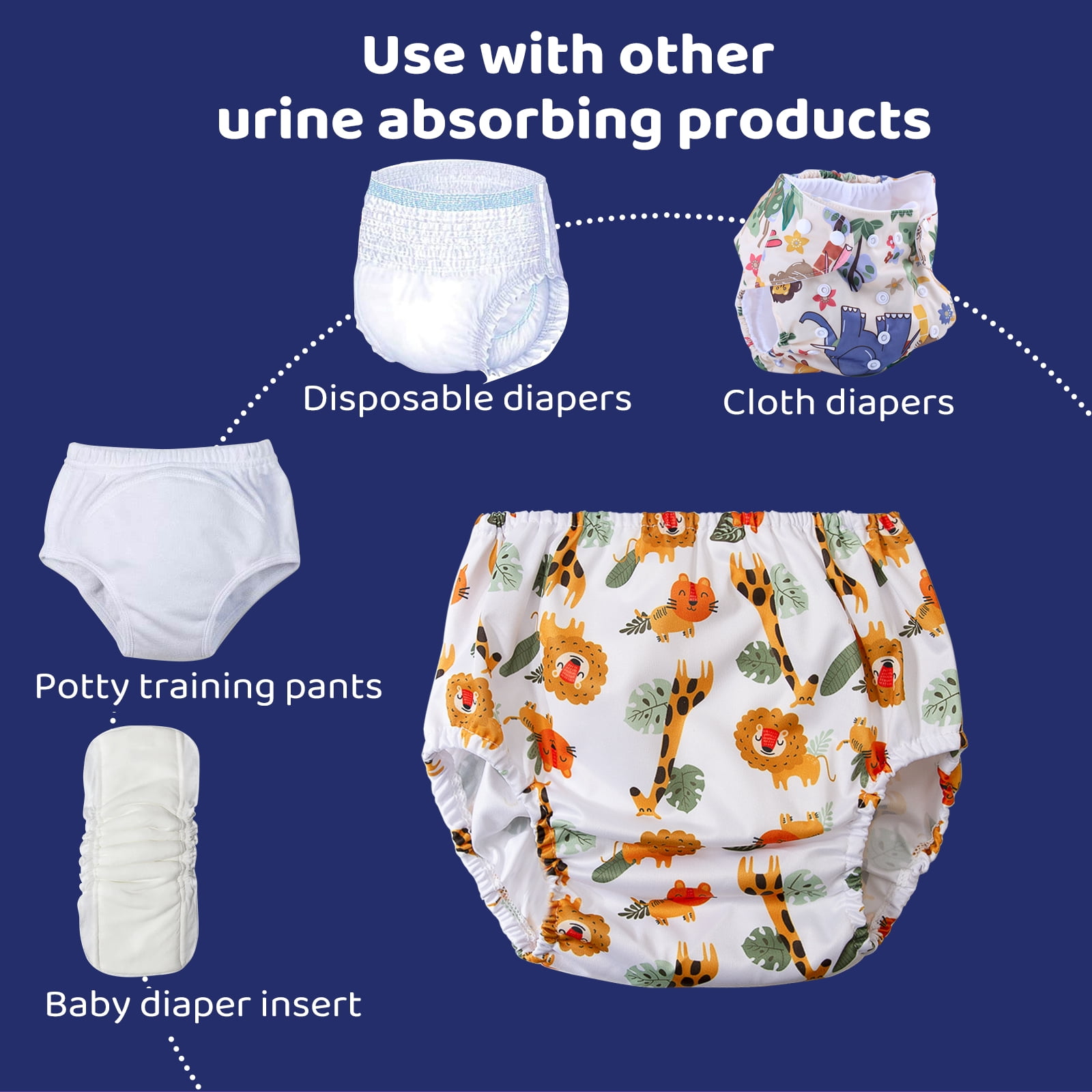 Waterproof Plastic Swim Diaper Cover for Plastic Pants Good Elastic Rubber  Pants for Toddlers Plastic Underwear Covers for Potty Training Pants Girl