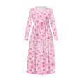 thumbnail image 5 of DISNIMO Pink Cherry Blossom Girls Dress Floral 3/4 Long Sleeve Dresses with Pockets for Girls 13-14 Years Dress with Sleeves for Kids Dress Long Sleeve Lightweight, 5 of 7