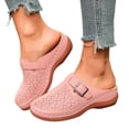 thumbnail image 2 of Orthopedic Clogs for Women Wide Width Mules Closed Toe Slip On Wedge Slippers Comfortable Leather Sandals Summer Beach Flats,38, 2 of 9