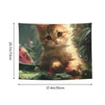 thumbnail image 6 of Hirioo Cute Kitten Water Lilies Print Tapestry Lightweight Fabric for Bedroom Aesthetic Home Wall Dorm Décor Living Room Decor 29x37 Inch, 6 of 8