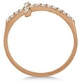 thumbnail image 2 of Modern Sideways Diamond Cross Fashion Ring in 14k Rose Gold (0.20ct), 2 of 3