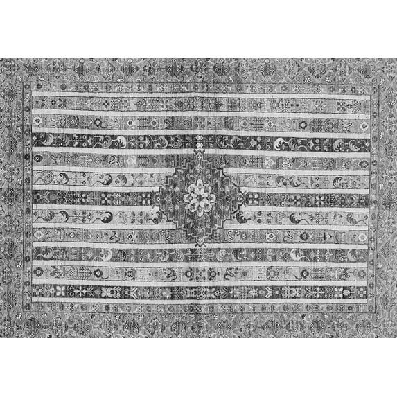 Ahgly Company Indoor Rectangle Abstract Gray Modern Area Rugs, 4' x 6'