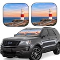 thumbnail image 6 of Kdxio Lighthous1 Print 2-Piece Sun Shade Front Windshield - Foldable Car Front Window Sunshades for Most Sedans SUV Truck, 6 of 6