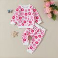 thumbnail image 2 of Gerichy Toddler Baby Girl Fall Winter Clothes Newborn Infant Floral Pullover Sweatshirt T-Shirts+Pants 2PCS Outfits Set 3M-3T, 2 of 6