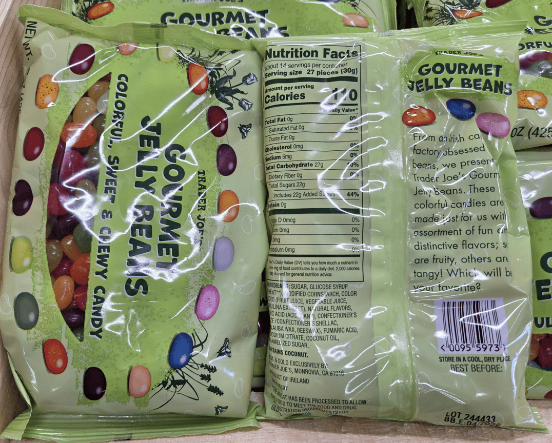 Trader Joe’s Gourmet Jelly Beans Colorful, Sweet & Chewy Candy 15oz 425g (2 Bags)