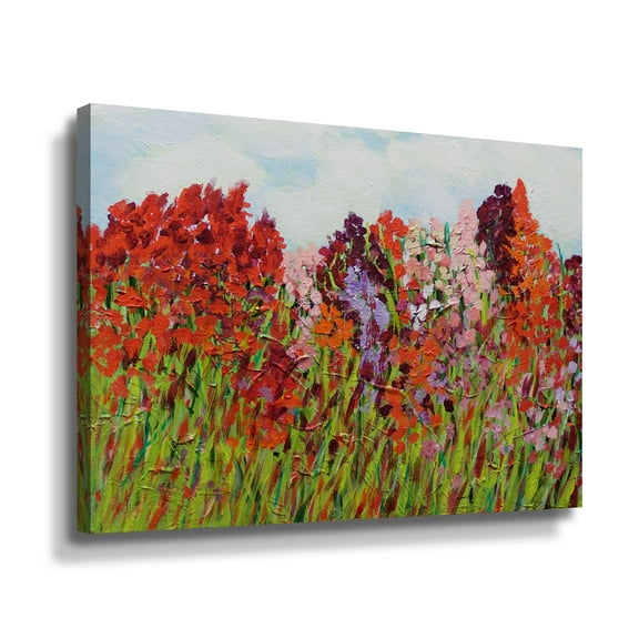 Artwall Red Garden, Gallery Wrapped Canvas by Allan Friedlander