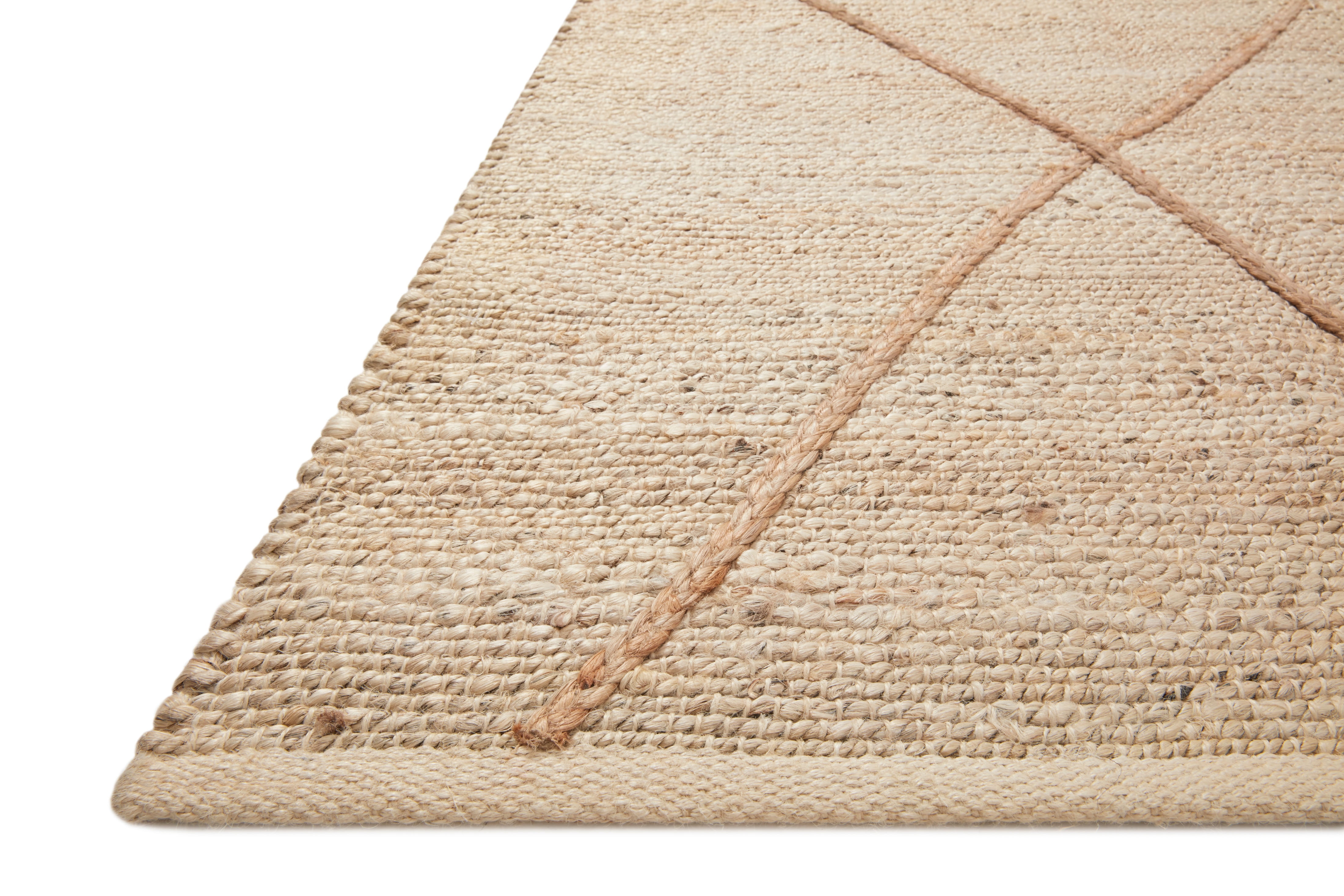 Loloi Bodhi Collection BOD-01 Ivory / Natural, Geometric Area Rug 5'-0" x 7'-6"
