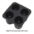 thumbnail image 3 of Unatoiry Ice Making Mould Low Temperature Resistance Spherical Ice Model Four Hole Design Portable Square Tray Streamline Appearance No.4 1Set, 3 of 6