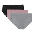 thumbnail image 2 of Hanes 3-Pack Women's Premium Comfort Flex Fit Microfiber Bikini No Lines Underwear (M8-10), 2 of 2