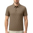 thumbnail image 4 of Lumtrix Golf Polo Shirt For Men Moisture Wicking Golf Shirts Performance Quick-Dry Short Sleeve Work Casual Cooling Polo Shirts Coffee 2XL, 4 of 4