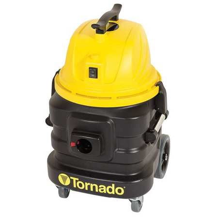 - Tornado 94234 Air Flow 114 cfm Wet/Dry Vacuum, 1-5/8 HP