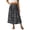 Black, variant on Jane Wardrobe Elastic High Waist Polka Dot A-Line Midi Skirt Women Stretch Flowy Vacation Casual Long Skirt 1PC XS-XXL Plus Size Friendly