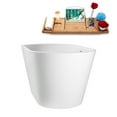 thumbnail image 5 of 51" Streamline G-33-172-BL Soaking Glossy White Freestanding Tub and Tray With Internal Drain in Matte Black, 5 of 9