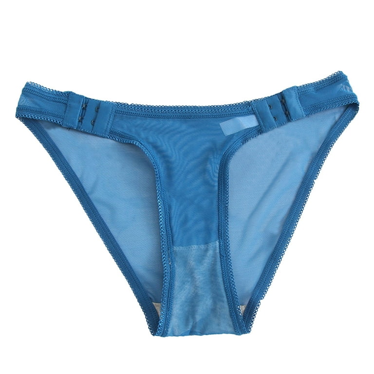 Womens T Back Hollow Out Cheeky Underwear Lace String Soft Panties Eversoft  See Through Tangas Breathable Butterfly Blue : : Clothing, Shoes &  Accessories