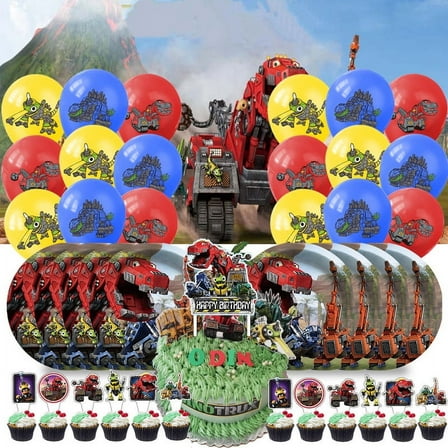 Dinosaur Train Party Supplies Plates Decorations Birthday Cake Topper Banner Decor Backdrop Balloons