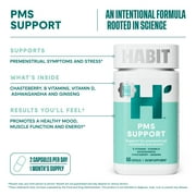 HABIT PMS Support Supplement, Supports Hormonal Balance, Chasteberry, Ashwagandha, 60 Capsules