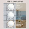 thumbnail image 3 of Wall Mounted Makeup Mirror,10X Majnifying Mirror LED Light Dimmable Touch Screen,USB Charge,8 Inch Extendable Double Sided Vanity Mirror,Black, 3 of 8