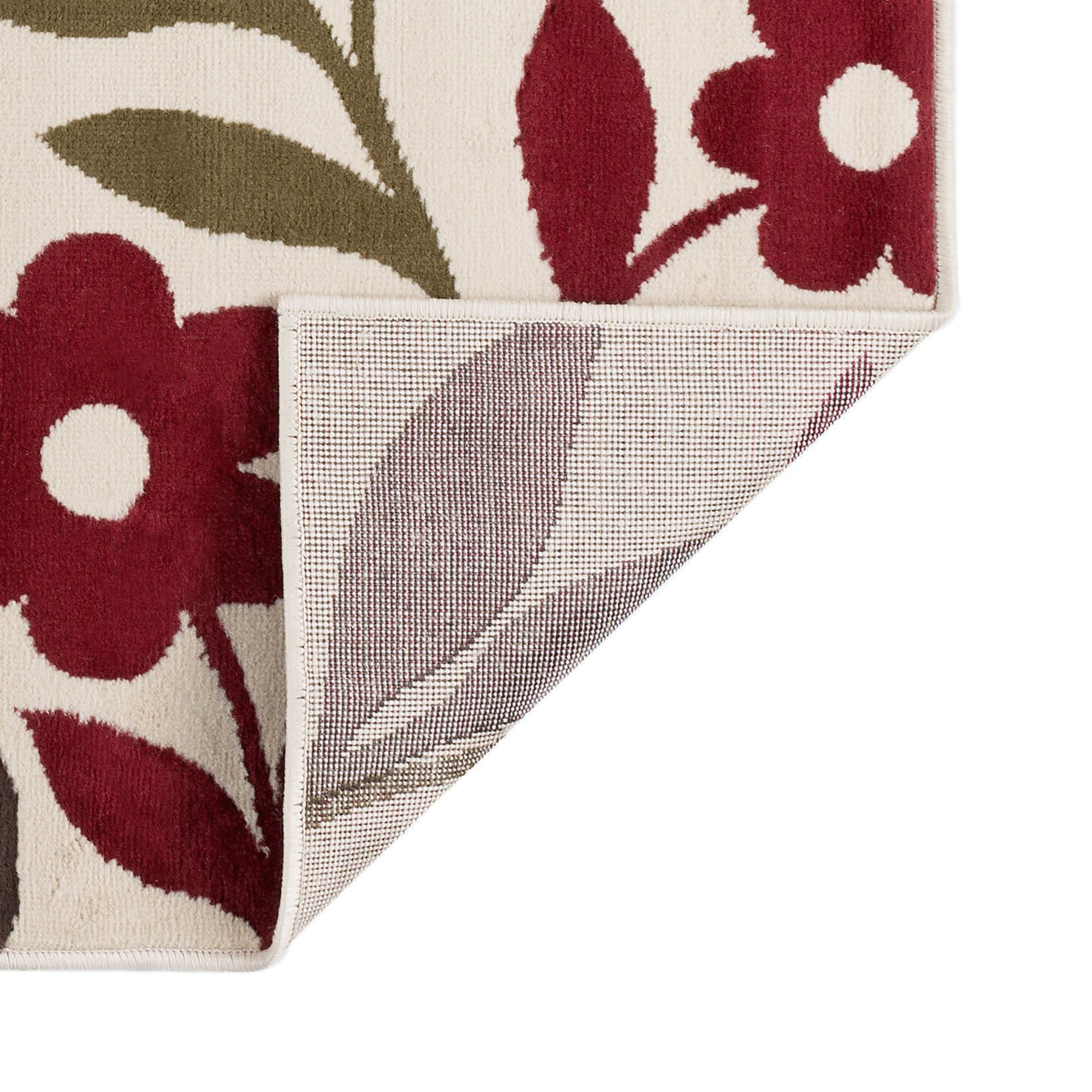 Contemporary 5x7 Area Rug (5' x 7') Floral Beige, Red Living Room Easy to Clean