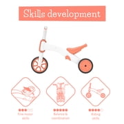 Chillafish Bunzi Gradual Balance Bike and Tricycle,6 inches, 2-in-1 Ride on Toy for 1-3 Years Old, Silent Non-Marking Wheels, Flamingo