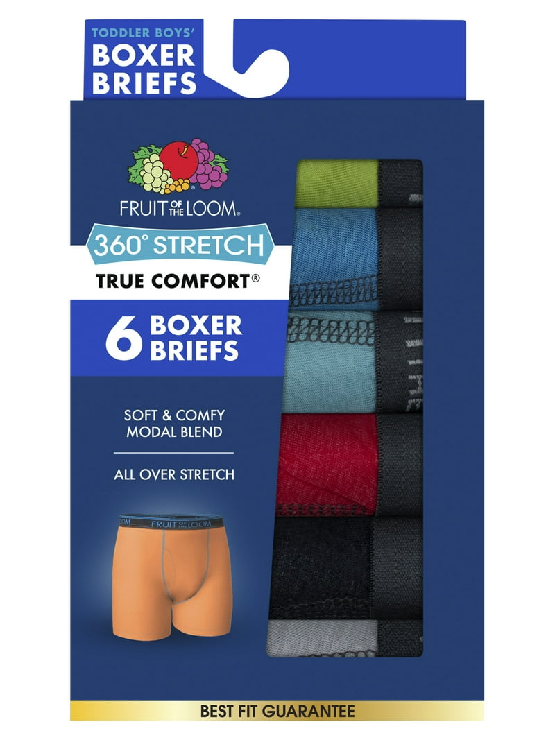 Fruit of the Loom Toddler Boy 360 Stretch Modal Boxer Briefs