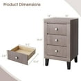 thumbnail image 3 of Giantex Wood End Side Table, Bedside Accent Sofa Nightstand for Small Space, Gray, 3 of 6