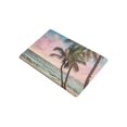 thumbnail image 2 of CADecor Nature Door Mat Home Decor, Artwork Tropical Beach with Ocean Waves and Palm Tree Indoor Outdoor Entrance Doormat 23.6x15.7 Inches, 2 of 2