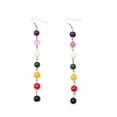 thumbnail image 2 of Fiudx Pendientes de Ágata Multicolor, Joyería Única Inspirada En La Naturaleza, Elegante Diseño de Aleación, Alegre Motivo Floral, Perfectos para Fiestas o Banquetes, Regalo Ideal para Seres Queridos, 2 of 6