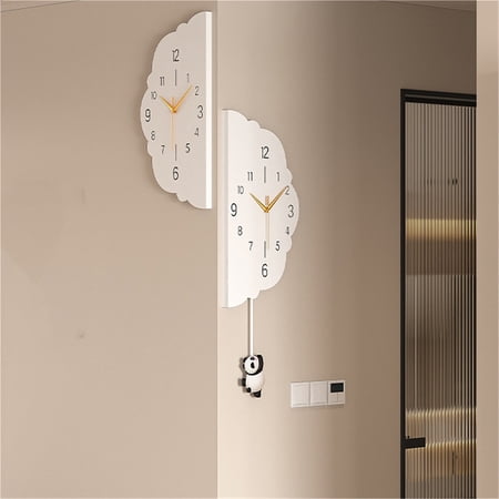 Modern Double-Sided Corner Wall Clock, Minimalist Silent Quartz Clock for Living Room Home, Hanging Corner Wall Watch, Easy Installation Decorative Timepiece