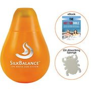 Silk Balance Water Conditioner for Spa and Hot Tub - Soft Water and Skin, Balanced pH and Alkalinity, and Odor-Free Water - 76 oz - Include Free Oil Absorbing Sponge and eBook