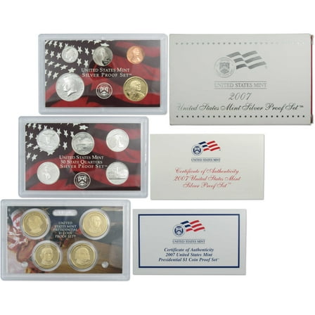 2007 Silver Proof Set U.S. Mint Original Government Packaging OGP COA