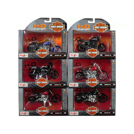 - Harley Davidson Motorcycle 6pc Set Series 35 1/18 Diecast Models by Maisto