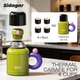 thumbnail image 3 of Sidagar 24 oz Insulated Tea Tumbler, Stainless Steel Tea Infuser Mug with Handle, Green, 3 of 8