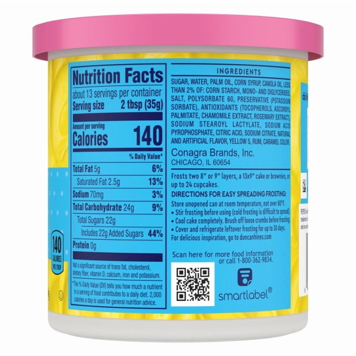 (5 pack) Duncan Hines PEEPS Sunny Yellow Vanilla Frosting, 16 oz.