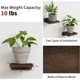 thumbnail image 4 of Aonity 4 Small Wooden Wall Shelves， Small Floating Shelves 5X5 Inches Wall Shelf Set of 4 Rustic Wood Small Wall Mounted Shelves for Bedroom Living Room Kitchen Bathroom Decor, 4 of 9