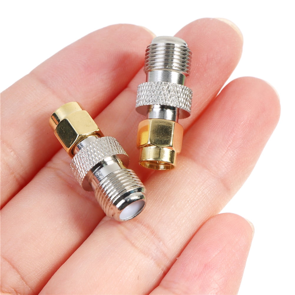 F Female Jack to SMA Male Plug Straight RF Coax Coaxial Connector Adapter