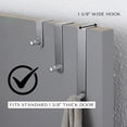 thumbnail image 5 of Adjustable Silver Over The Door Hooks - 3-Piece Door Hanger Set for Clothing and Accessories, Perfect for Home & Office - Includes 1 Large, 1 Medium, 1 Small Door Rack, 5 of 9