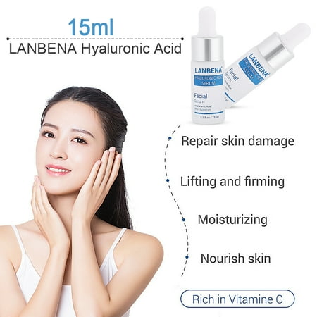 Hyaluronic Acid Firming Serum Hilitand 15ml LANBENA Hyaluronic Acid Serum Snail Secretion Anti-aging Firming Moisturize Oil-control Essence, Anti-aging Serum, Skin Moisturizing Serum ()