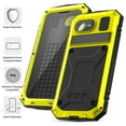 thumbnail image 5 of Allytech Heavy Duty Protective Case for iPhone 16e, [Built-in Tempered Glass Screen Protector] [Wireless Charging] Rugged Dustproof Anti-Drop Hang Rope Case with Hidden Kickstand, Yellow, 5 of 9