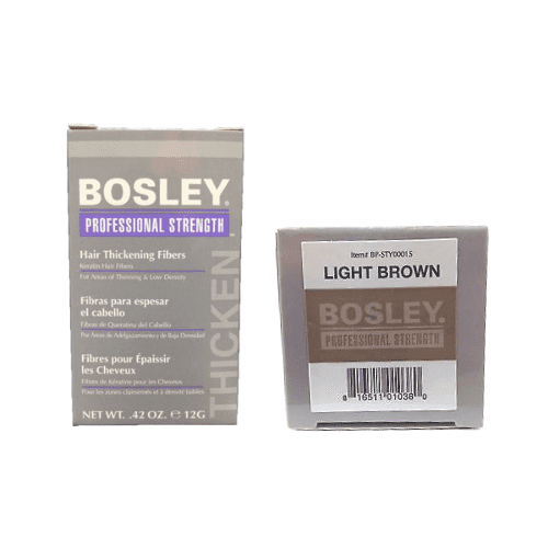 Bosley Bosley Professional Strength Hair Thickening Fibers 12g 0 42 Oz Light Brown Walmart Com Walmart Com