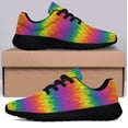 thumbnail image 3 of Rainbow Pride Shoes Men Women Fashion LGBT Sneakers Adult Lightweight Breathable Running Shoes Black Size 8, 3 of 7