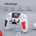 thumbnail image 2 of Funda protectora para mando PlayStation 5, funda antideslizante de silicona compatible con el mando PS5 Dual Sense con tapas para los pulgares, protectores para los joysticks y pegatina protectora, 2 of 8