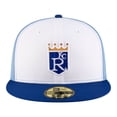 thumbnail image 2 of Men's New Era  White/Light Blue Kansas City Royals Authentic Collection On-Field 59FIFTY Fitted Hat, 2 of 5