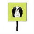 thumbnail image 2 of Caroline's Treasures BB1292SH4 Checkerboard Lime Green Japanese Chin Leash or Key Holder, 7Hx4.25W, multicolor, 2 of 2