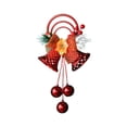 thumbnail image 2 of Fasiaou 1 Packs Vintage Santa Claus Christmas Bells Ornament with Ribbon Hanger, Festive Holiday Tree Decor, Gold Red PVC Decorative Accessories for Home Party Gift, 2 of 6