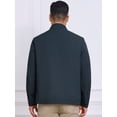 thumbnail image 3 of DARING DIVA Lightweight Stand Collar Full Zip Up Golf Bomber Jacket S Dark Blue, 3 of 7